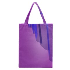 Verre Bleu Wave Chevron Waves Purple Classic Tote Bag by Mariart