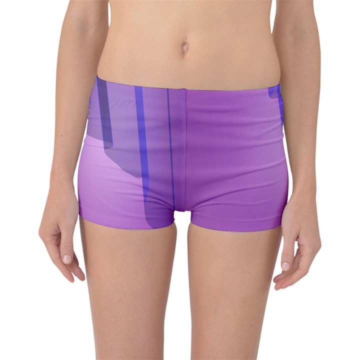 Verre Bleu Wave Chevron Waves Purple Boyleg Bikini Bottoms