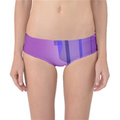 Verre Bleu Wave Chevron Waves Purple Classic Bikini Bottoms