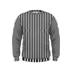 Vertical Lines Waves Wave Chevron Small Black Kids  Sweatshirt