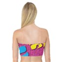 Vintage Unique Graphics Memphis Style Geometric Leaf Green Blue Yellow Pink Bandeau Top View2