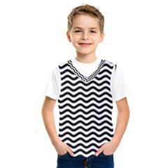 Waves Stripes Triangles Wave Chevron Black Kids  Sportswear