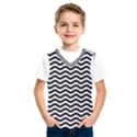 Waves Stripes Triangles Wave Chevron Black Kids  SportsWear View1