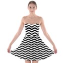 Waves Stripes Triangles Wave Chevron Black Strapless Bra Top Dress View1