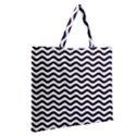 Waves Stripes Triangles Wave Chevron Black Zipper Large Tote Bag View2