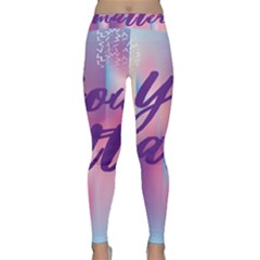 You Matter Purple Blue Triangle Vintage Waves Behance Feelings Beauty Classic Yoga Leggings by Mariart