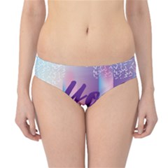 You Matter Purple Blue Triangle Vintage Waves Behance Feelings Beauty Hipster Bikini Bottoms by Mariart