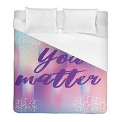 You Matter Purple Blue Triangle Vintage Waves Behance Feelings Beauty Duvet Cover (full/ Double Size) by Mariart