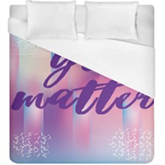 You Matter Purple Blue Triangle Vintage Waves Behance Feelings Beauty Duvet Cover (king Size) by Mariart