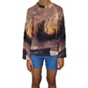 Steampunk Fractalscape, A Ship For All Destinations Kids  Long Sleeve Swimwear View1