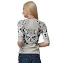 Wonderful Sugar Cat Skull Quarter Sleeve Tee View2