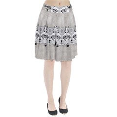 Wonderful Sugar Cat Skull Pleated Skirt by FantasyWorld7