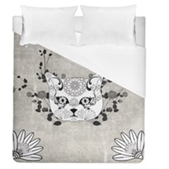 Wonderful Sugar Cat Skull Duvet Cover (queen Size) by FantasyWorld7