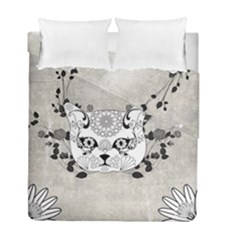 Wonderful Sugar Cat Skull Duvet Cover Double Side (full/ Double Size) by FantasyWorld7