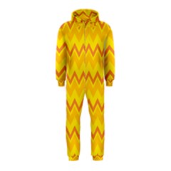 Zigzag (orange And Yellow) Hooded Jumpsuit (kids)