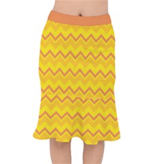 Zigzag (orange And Yellow) Mermaid Skirt by berwies