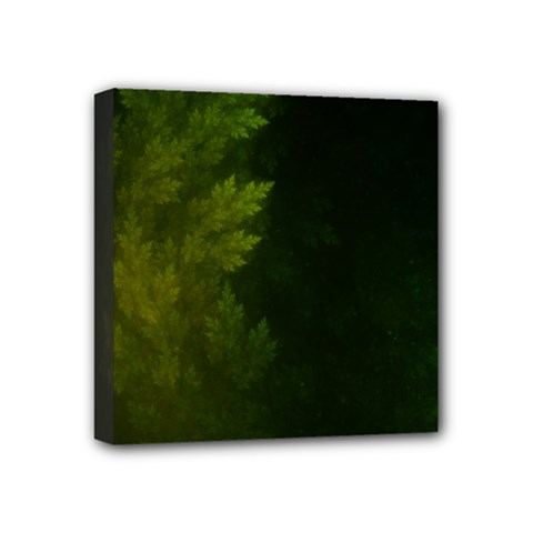 Beautiful Fractal Pines In The Misty Spring Night Mini Canvas 4  X 4  by jayaprime