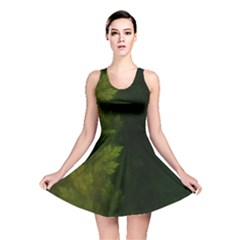 Beautiful Fractal Pines In The Misty Spring Night Reversible Skater Dress by jayaprime