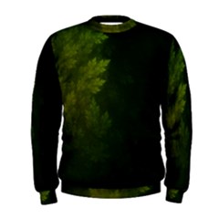 Beautiful Fractal Pines In The Misty Spring Night Men s Sweatshirt