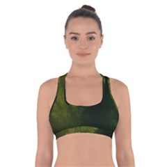 Beautiful Fractal Pines In The Misty Spring Night Cross Back Sports Bra by jayaprime