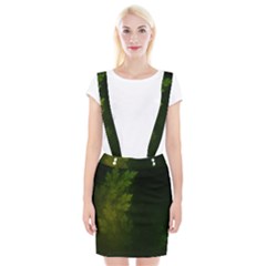 Beautiful Fractal Pines In The Misty Spring Night Braces Suspender Skirt by jayaprime