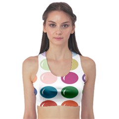 Brights Pastels Bubble Balloon Color Rainbow Sports Bra by Mariart