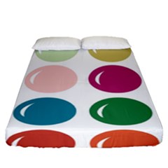 Brights Pastels Bubble Balloon Color Rainbow Fitted Sheet (queen Size)