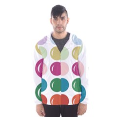 Brights Pastels Bubble Balloon Color Rainbow Hooded Wind Breaker (men) by Mariart