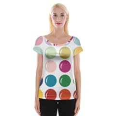 Brights Pastels Bubble Balloon Color Rainbow Cap Sleeve Tops by Mariart