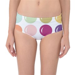 Brights Pastels Bubble Balloon Color Rainbow Mid-waist Bikini Bottoms by Mariart