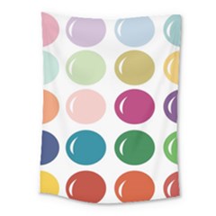 Brights Pastels Bubble Balloon Color Rainbow Medium Tapestry by Mariart