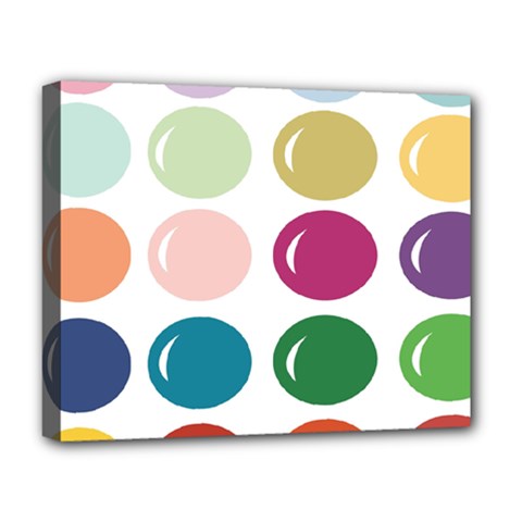 Brights Pastels Bubble Balloon Color Rainbow Deluxe Canvas 20  X 16  