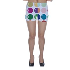 Brights Pastels Bubble Balloon Color Rainbow Skinny Shorts