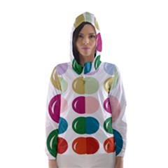 Brights Pastels Bubble Balloon Color Rainbow Hooded Wind Breaker (women)