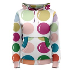 Brights Pastels Bubble Balloon Color Rainbow Women s Pullover Hoodie by Mariart