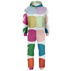 Brights Pastels Bubble Balloon Color Rainbow Hooded Jumpsuit (men)  by Mariart