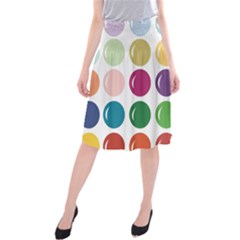 Brights Pastels Bubble Balloon Color Rainbow Midi Beach Skirt by Mariart