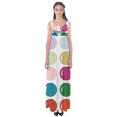 Brights Pastels Bubble Balloon Color Rainbow Empire Waist Maxi Dress