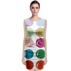 Brights Pastels Bubble Balloon Color Rainbow Sleeveless Velvet Midi Dress