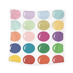 Brights Pastels Bubble Balloon Color Rainbow Square Tapestry (small) by Mariart