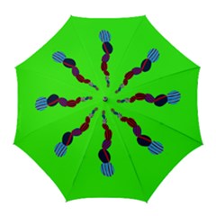 Egg Line Rainbow Green Golf Umbrellas