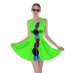 Egg Line Rainbow Green Skater Dress by Mariart