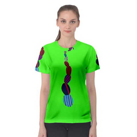 Egg Line Rainbow Green Women s Sport Mesh Tee by Mariart