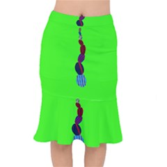 Egg Line Rainbow Green Mermaid Skirt by Mariart