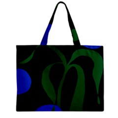 Flower Green Blue Polka Dots Zipper Mini Tote Bag by Mariart