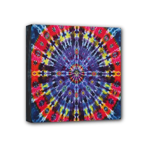 Circle Purple Green Tie Dye Kaleidoscope Opaque Color Mini Canvas 4  X 4  by Mariart