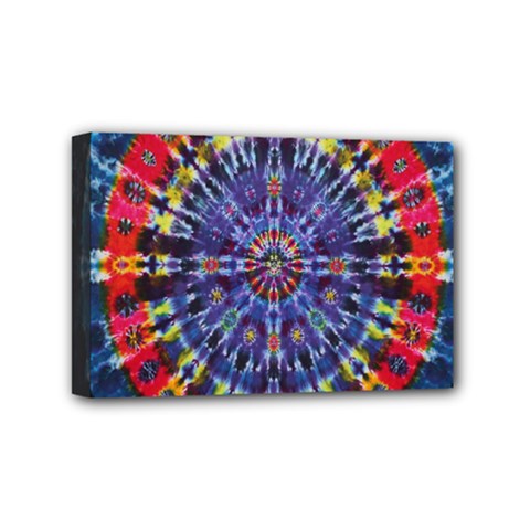 Circle Purple Green Tie Dye Kaleidoscope Opaque Color Mini Canvas 6  X 4  by Mariart