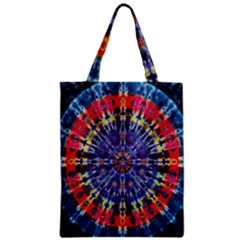 Circle Purple Green Tie Dye Kaleidoscope Opaque Color Zipper Classic Tote Bag by Mariart