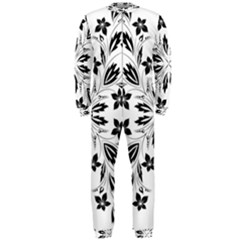 Floral Element Black White Onepiece Jumpsuit (men) 