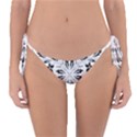 Floral Element Black White Reversible Bikini Bottom View1